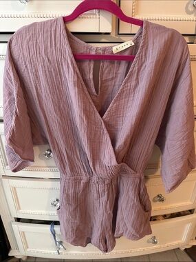 STARK X  Crinkle Gauze Romper Sz Small